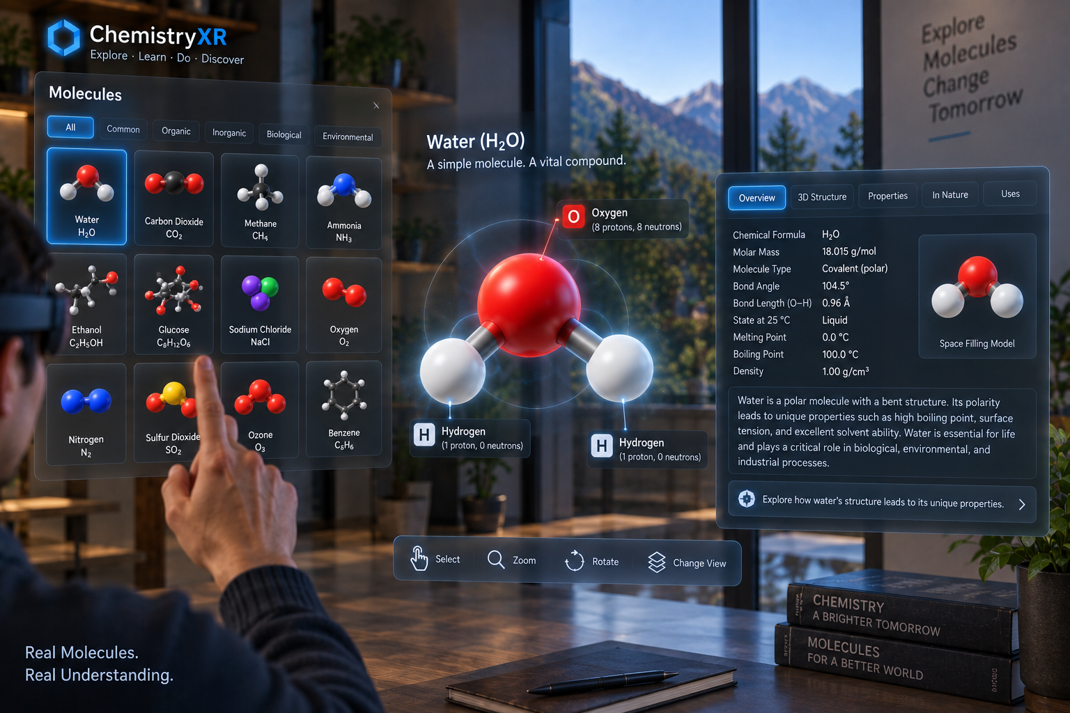 ChemistryXR molecular structure viewer concept